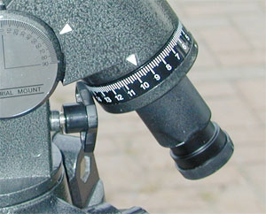 Setting Circle on a small equatorial telescope mount