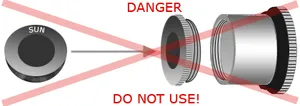 Eyepiece solar filter DANGER